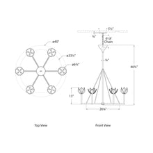 Load image into Gallery viewer, Alberto Chandelier - line drawing.
