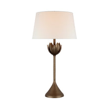 Load image into Gallery viewer, Alberto Table Lamp in Round/Antique Bronze Leaf.
