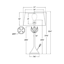 Load image into Gallery viewer, Alberto Table Lamp - line drawing.
