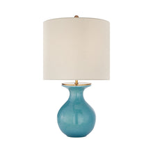 Load image into Gallery viewer, Albie Table Lamp in Sandy Turquoise.
