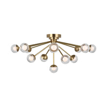 Load image into Gallery viewer, Alloway LED Flush Mount Ceiling Light in Soft Brass.
