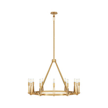 Load image into Gallery viewer, Alpha Chandelier in Hand-Rubbed Antique Brass/Without Shade (Grande).
