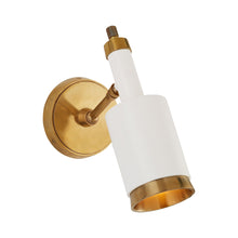 Load image into Gallery viewer, Anders Adjustable Wall Light in Hand-Rubbed Antique Brass/White.
