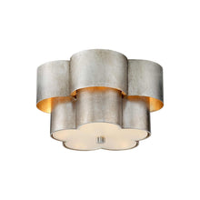 Load image into Gallery viewer, Arabelle Flush Mount Ceiling Light in Burnished Silver Leaf (Small).
