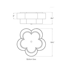 Load image into Gallery viewer, Arabelle Flush Mount Ceiling Light - line drawing.
