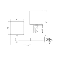 Load image into Gallery viewer, Architect&#39;s Swing Arm Wall Light - line drawing.
