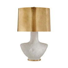 Load image into Gallery viewer, Armato Table Lamp in Porous White/Brass.
