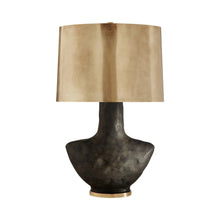 Load image into Gallery viewer, Armato Table Lamp in Stained Black Metallic/Brass.
