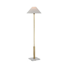 Load image into Gallery viewer, Asher LED Floor Lamp in Hand-Rubbed Antique Brass and Crystal.
