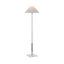 Load image into Gallery viewer, Asher LED Floor Lamp in Polished Nickel and Crystal.
