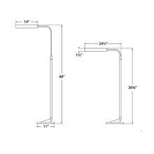 Load image into Gallery viewer, Austin Adjustable LED Floor Lamp - line drawing.
