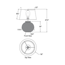 Load image into Gallery viewer, Avedon LED Table Lamp - line drawing.
