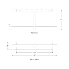 Load image into Gallery viewer, Axis LED Picture Light - line drawing.
