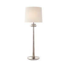 Load image into Gallery viewer, Beaumont Table Lamp in Burnished Silver Leaf.
