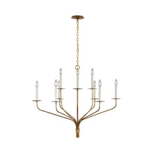Load image into Gallery viewer, Belfair LED Chandelier in Gilded Iron (9-Light).
