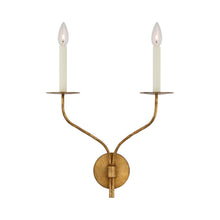 Load image into Gallery viewer, Belfair LED Wall Light in Gilded Iron (2-Light).
