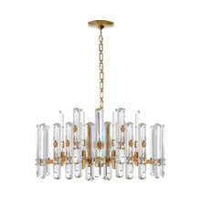 Load image into Gallery viewer, Bonnington Chandelier in Hand-Rubbed Antique Brass/Crystal (Large).

