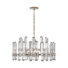 Load image into Gallery viewer, Bonnington Chandelier in Polished Nickel/Crystal(Large).
