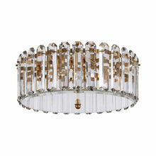 Load image into Gallery viewer, Bonnington Flush Mount Ceiling Light in Hand-Rubbed Antique Brass/Crystal (Large).
