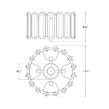 Load image into Gallery viewer, Bonnington Flush Mount Ceiling Light - line drawing.
