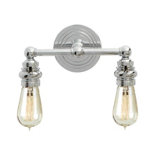 Load image into Gallery viewer, Boston Double Wall Light in Chrome/Without Glass (2-Light).
