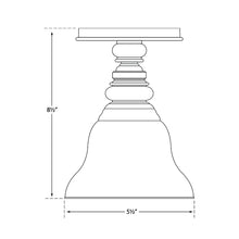 Load image into Gallery viewer, Boston Flush Mount Ceiling Light - line drawing.
