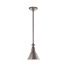 Load image into Gallery viewer, Boston Pendant Light in Antique Nickel/Antique Nickel Slant.

