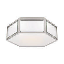 Load image into Gallery viewer, Bradford Flush Mount Ceiling Light in Mirror/Polished Nickel.
