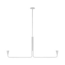 Load image into Gallery viewer, Brassica LED Linear Pendant Light in Plaster White.

