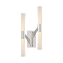 Load image into Gallery viewer, Brenta LED Double Wall Light in Polished Nickel.
