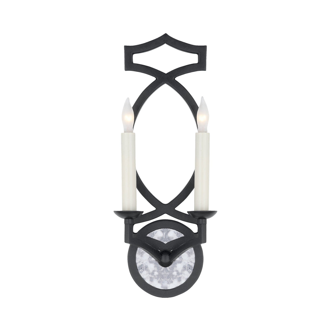 Brittany Wall Light in Aged Iron.
