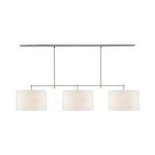 Load image into Gallery viewer, Bryant Linear Pendant Light in Polished Nickel/Linen (Large).
