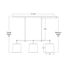 Load image into Gallery viewer, Bryant Linear Pendant Light - line drawing.
