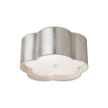 Load image into Gallery viewer, Bryce Flower Flushmount Ceiling Light in Burnished Silver Leaf (Medium).
