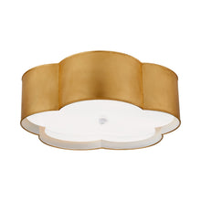 Load image into Gallery viewer, Bryce Flower Flushmount Ceiling Light in Gild/White (Large).
