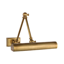 Load image into Gallery viewer, Cabinet Maker LED Picture Light in Hand-Rubbed Antique Brass (Small).
