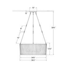 Load image into Gallery viewer, Cadence Chandelier - line drawing.
