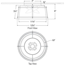 Load image into Gallery viewer, Callaway LED Flush Mount Ceiling Light - line drawing.
