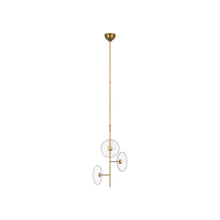 Load image into Gallery viewer, Calvino LED Pendant Light in Hand-Rubbed Antique Brass (Mini).
