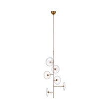 Load image into Gallery viewer, Calvino LED Pendant Light in Hand-Rubbed Antique Brass (Small).

