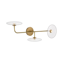 Load image into Gallery viewer, Calvino LED Wall Light in Hand-Rubbed Antique Brass.
