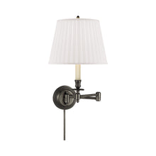 Load image into Gallery viewer, Candlestick Swing Arm Wall Light in Bronze (Silk).
