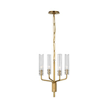 Load image into Gallery viewer, Casoria LED Chandelier in Hand-Rubbed Antique Brass.
