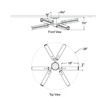 Load image into Gallery viewer, Casoria LED Flush Mount Ceiling Light - line drawing.
