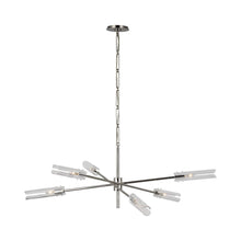 Load image into Gallery viewer, Casoria Radial LED Chandelier in Polished Nickel.
