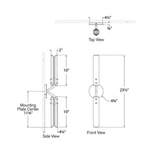 Load image into Gallery viewer, Casoria Vanity LED Wall Light - line drawing.
