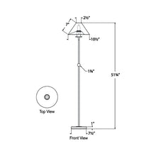 Load image into Gallery viewer, Caspian Accent LED Floor Lamp - line drawing.
