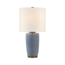 Load image into Gallery viewer, Chado Table Lamp in Polar Blue Crackle.
