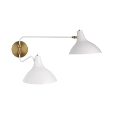 Load image into Gallery viewer, Charlton Double Wall Light in White (Medium).
