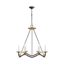 Load image into Gallery viewer, Choros Chandelier in Aged Iron (Single-Tier).
